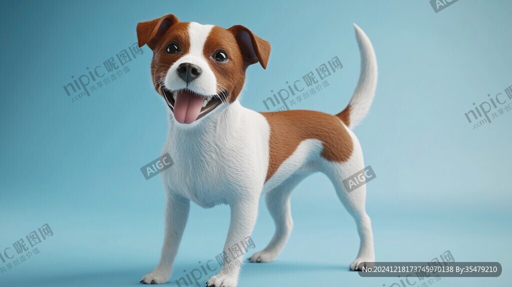 狗狗寫實(shí)插畫
