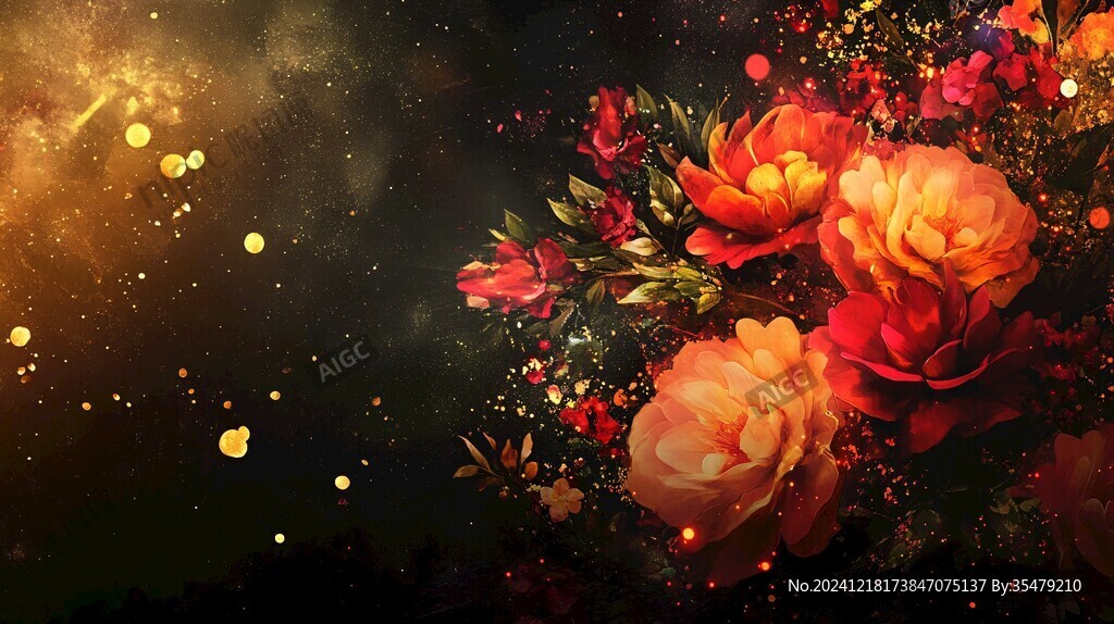 年會(huì)背景光效花