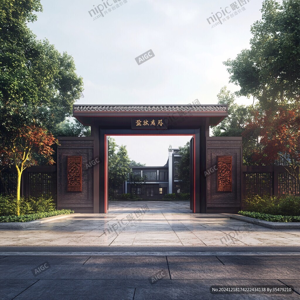 中式院落大門(mén)