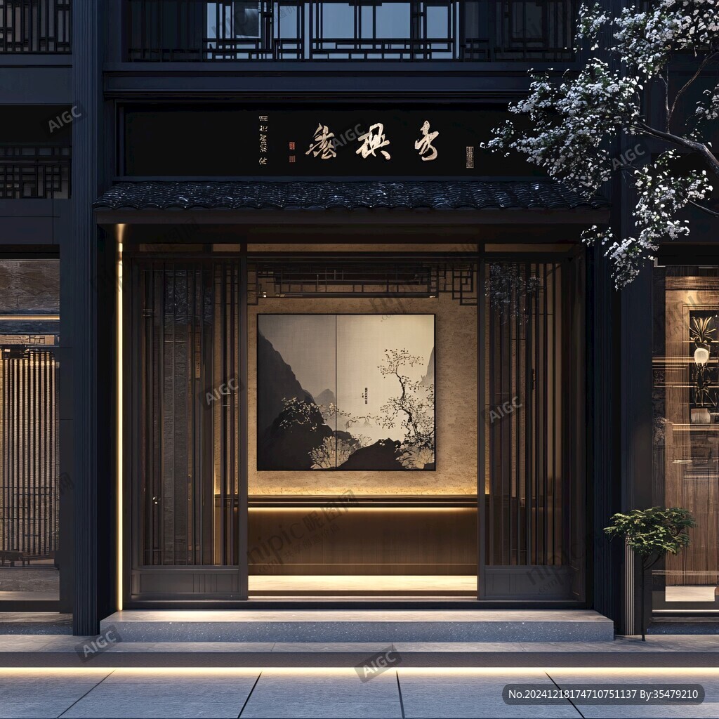 新中式采耳店門頭