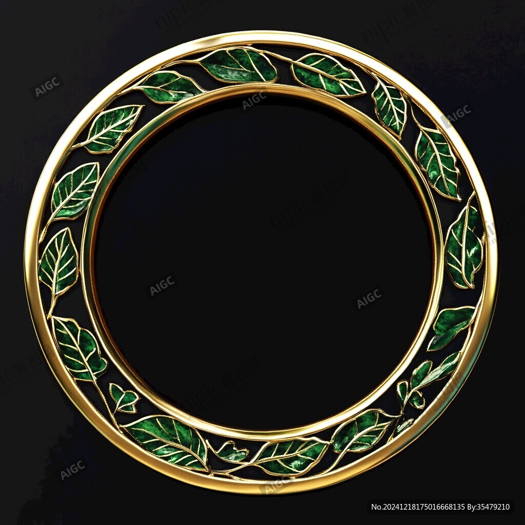花葉紋金鐲