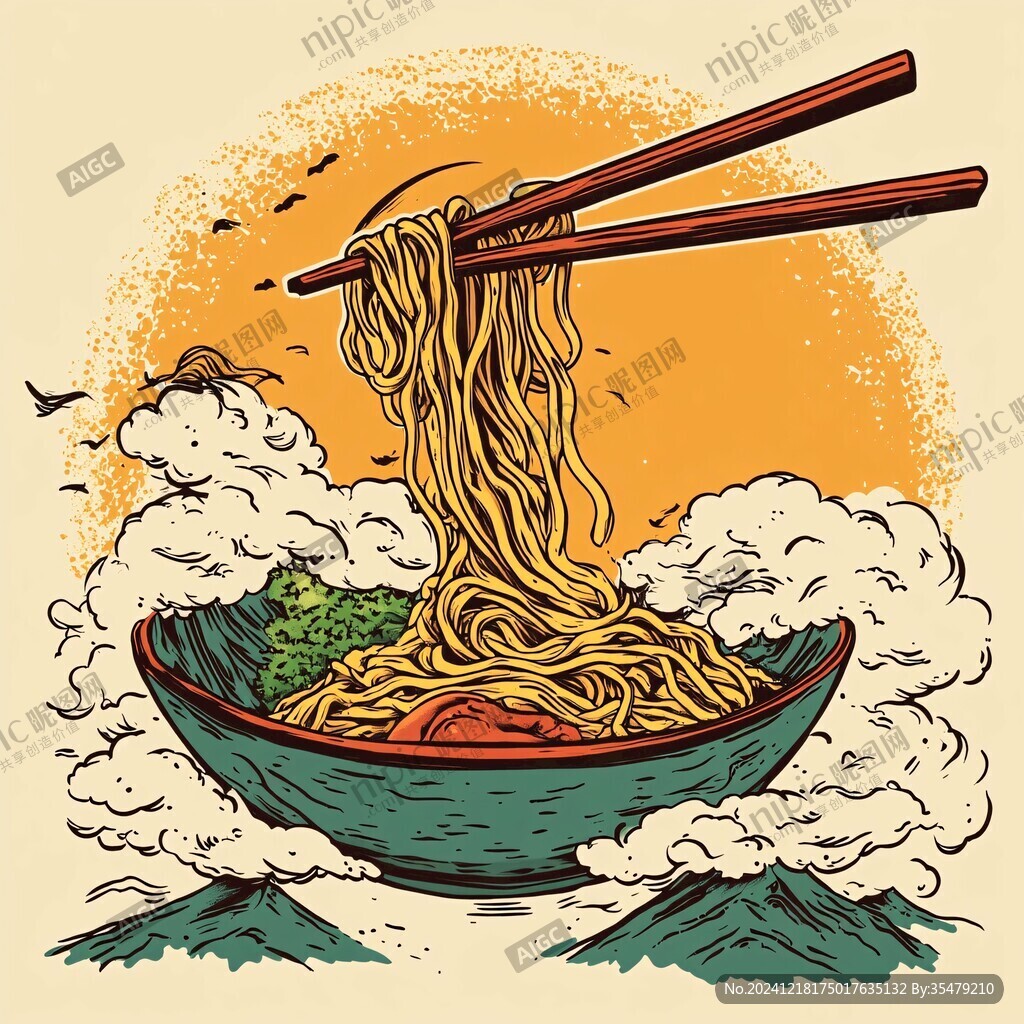 熱干面插畫