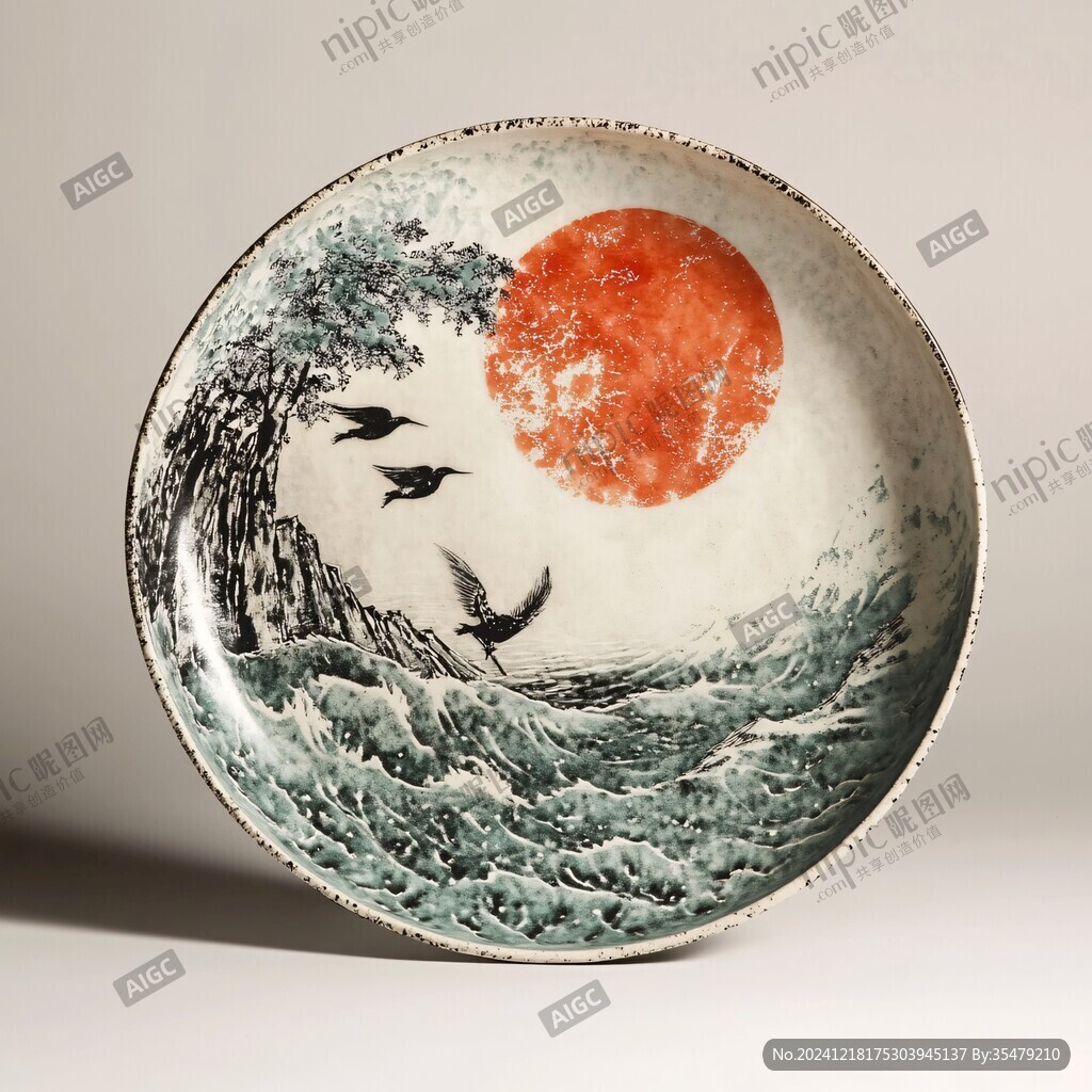 美人魚瓷碟