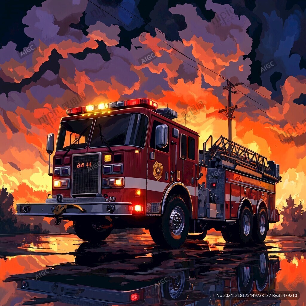消防車插畫