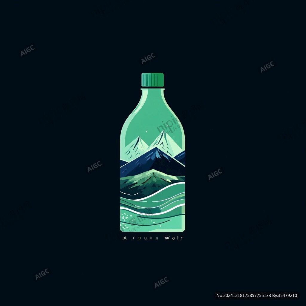 山脈插畫logo