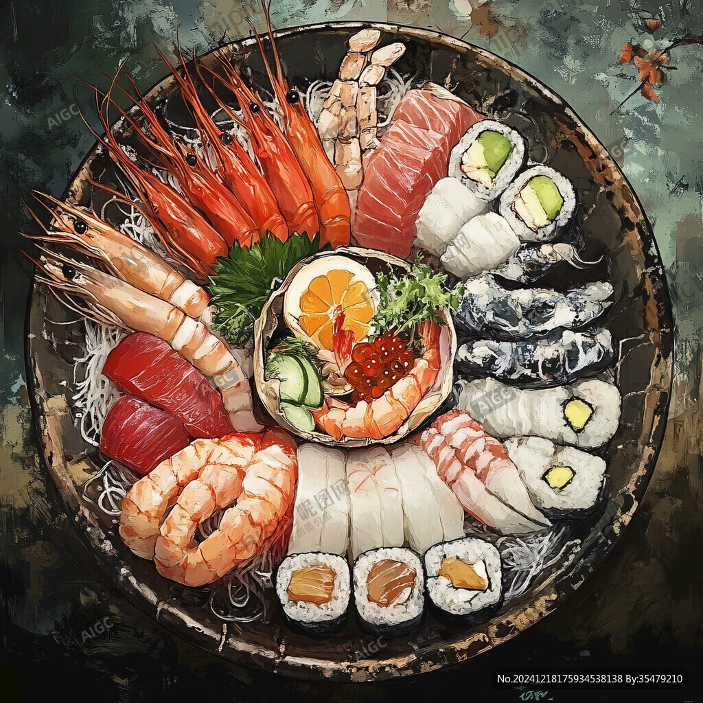日料美食插畫