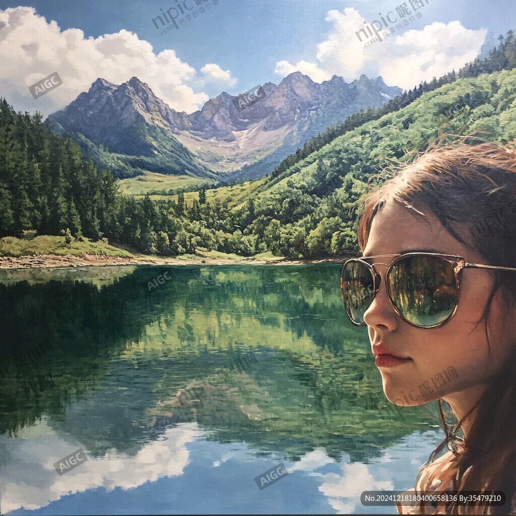 高山湖泊五色海