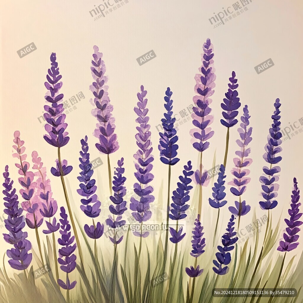 薰衣草插畫