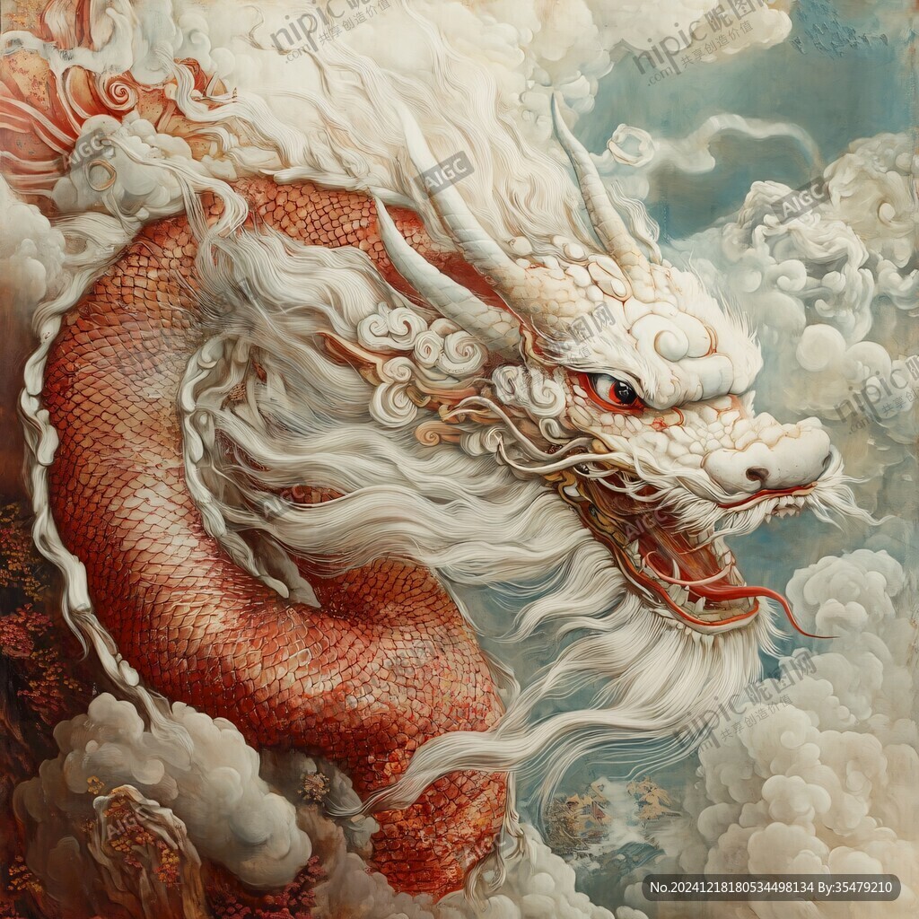 工筆手繪龍