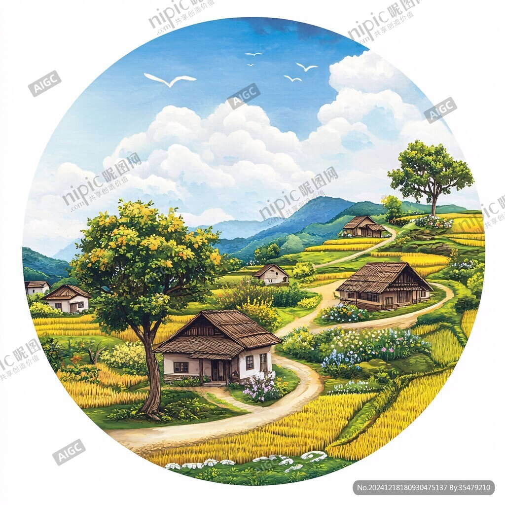 田園文化系列插畫