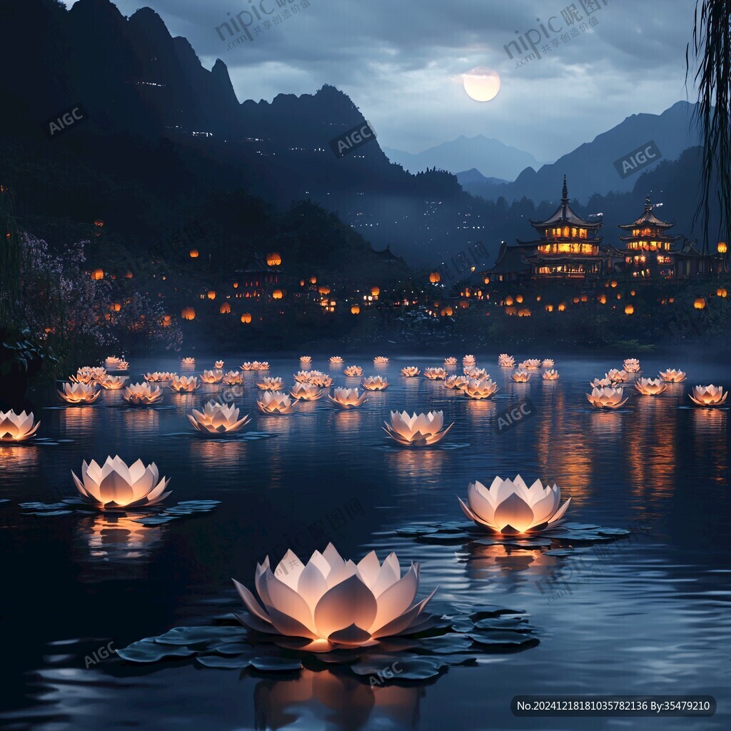 蓮花河燈