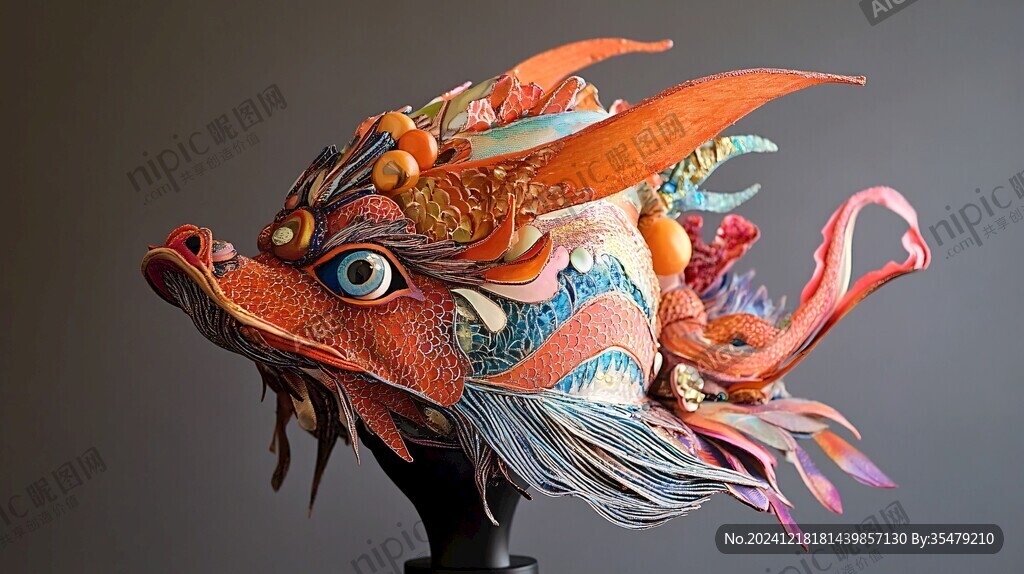 獅頭魚身像