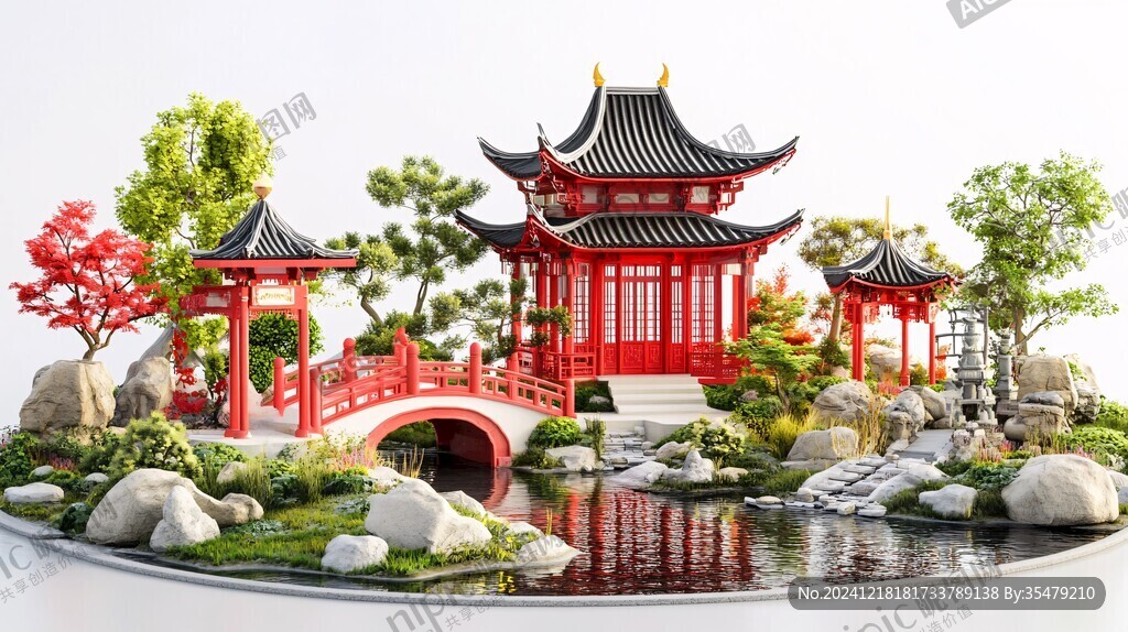 中式園林亭臺樓閣