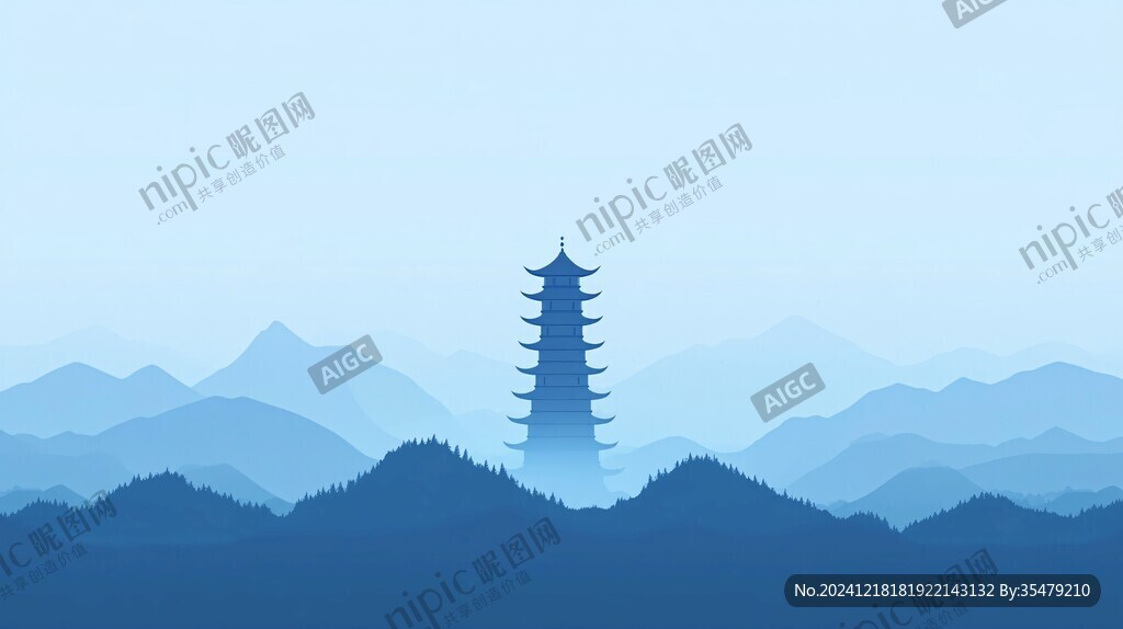 文筆塔插畫