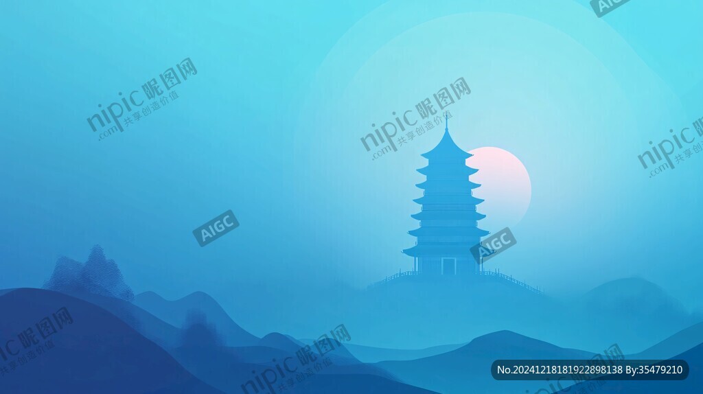 凈光塔插畫