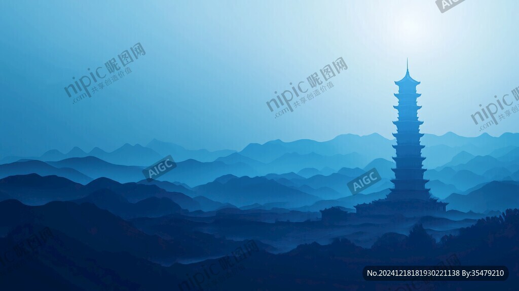 凈光塔插畫