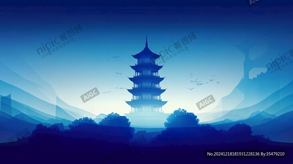 文筆塔插畫