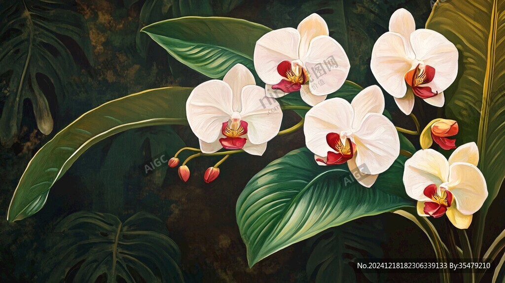 蘭花壁畫