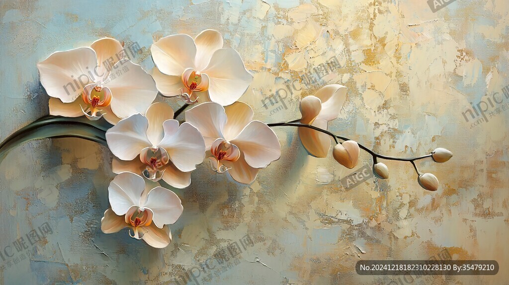 藝術(shù)蘭花墻紙