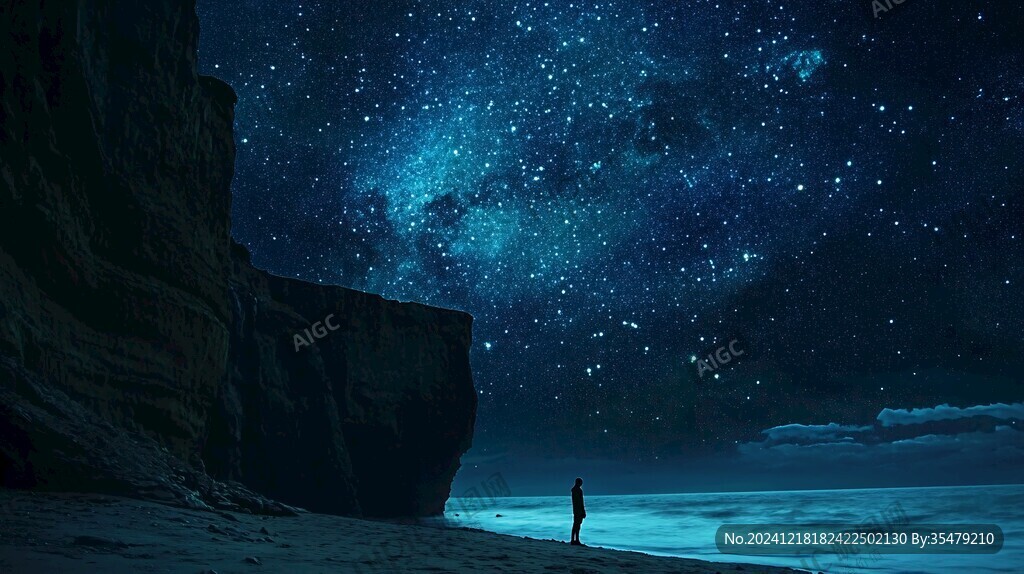 星辰大海男孩背影
