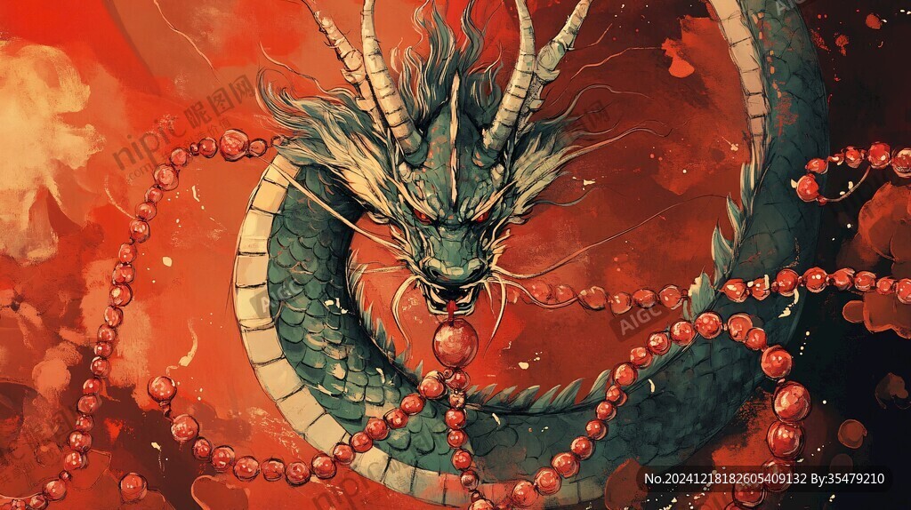 龍年橫版插畫