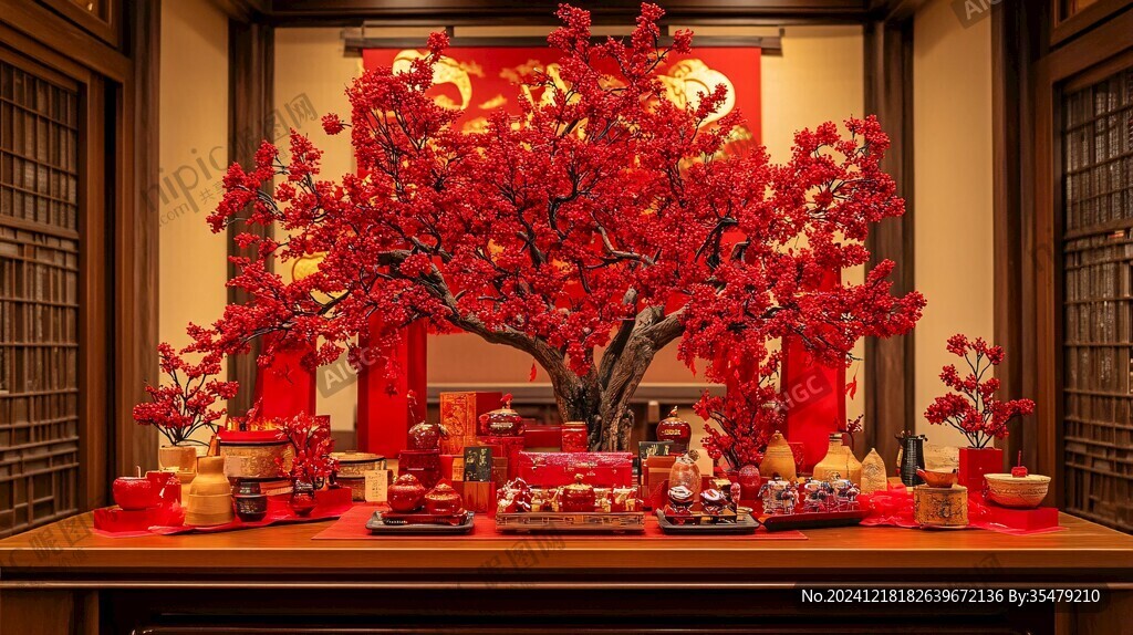酒店新年擺設