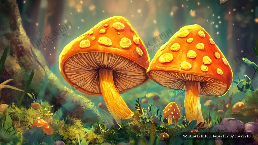 菌菇插畫設計
