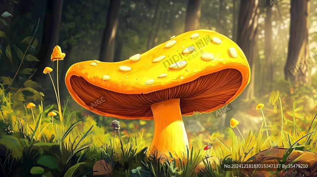 夢(mèng)幻蘑菇背景