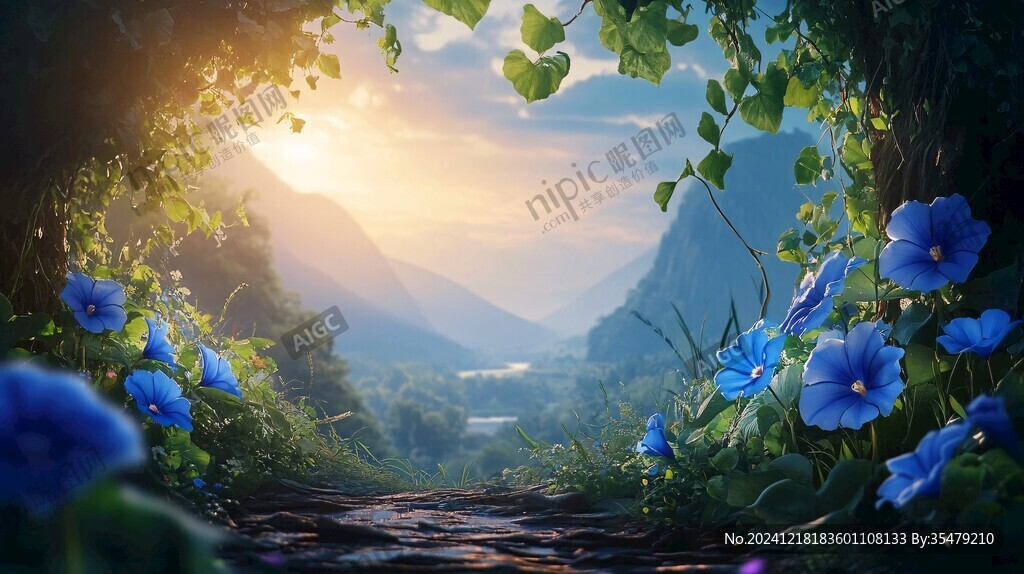 夢幻花卉場景
