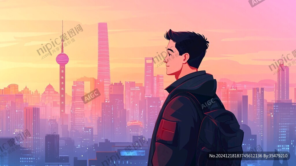 北上廣深插畫