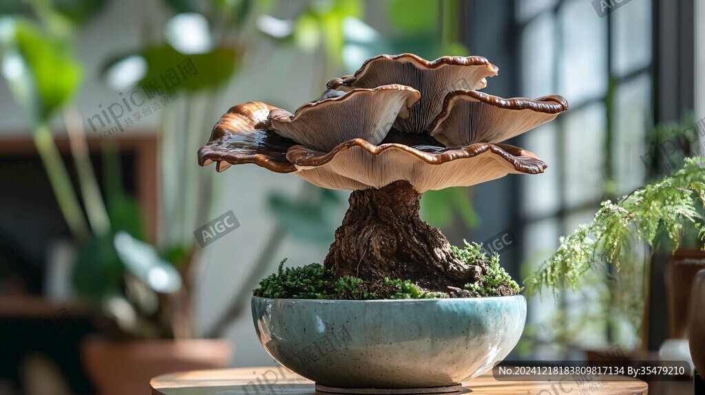 蘑菇造型盆景