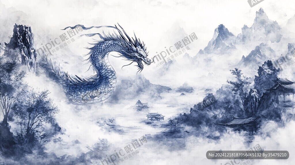 古風龍插畫