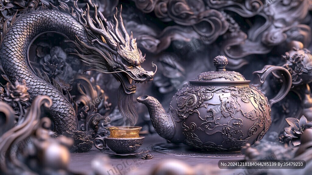 雕龍茶壺