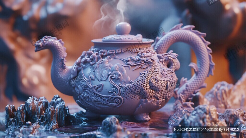 雕龍茶壺