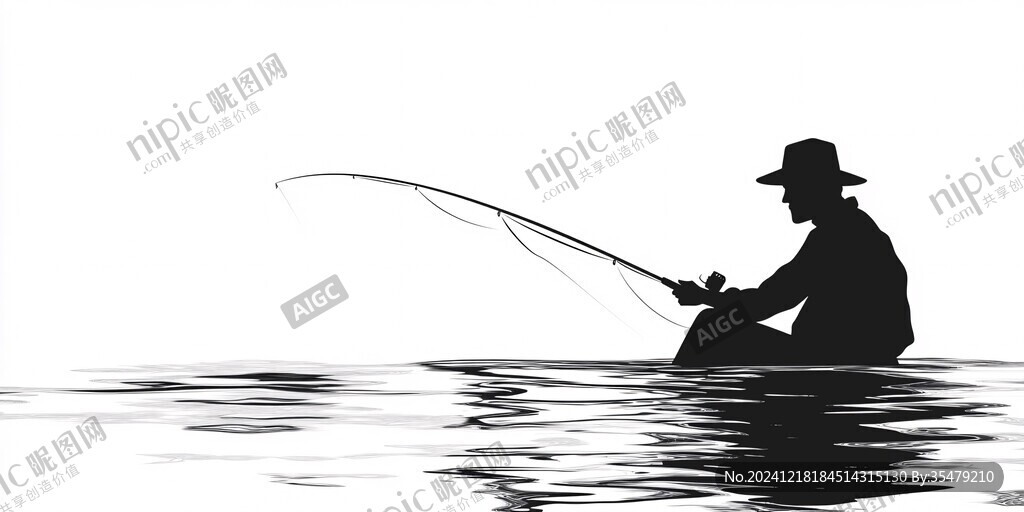釣魚人剪影