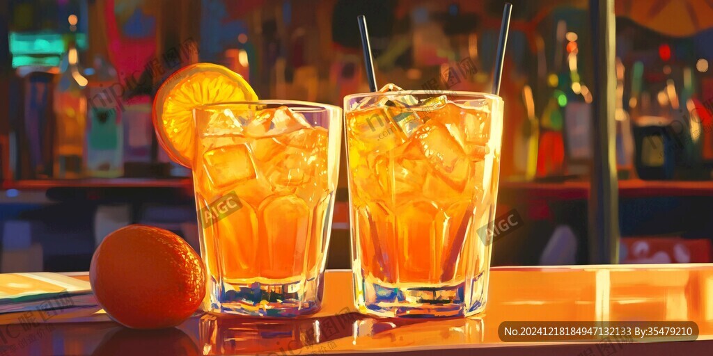 插畫飲料建模