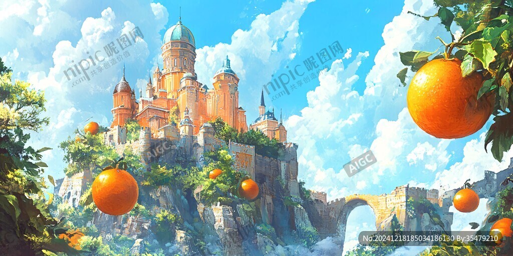 夢幻城堡插畫