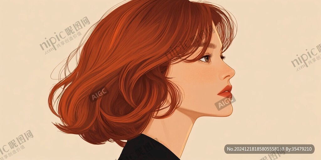 氣質(zhì)美女插畫(huà)