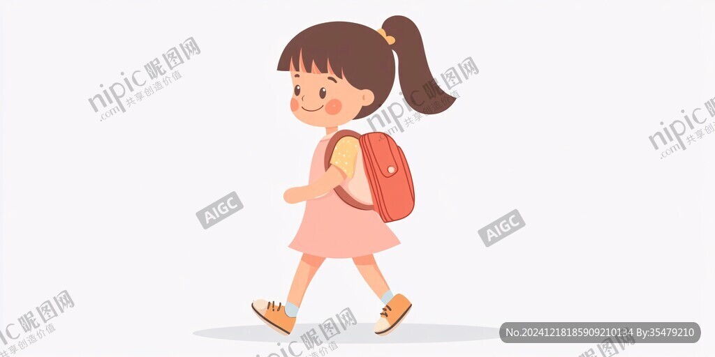 背書包的小女孩