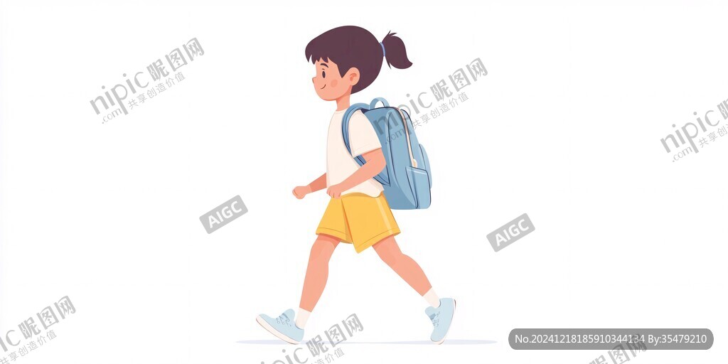 背包的小姑娘
