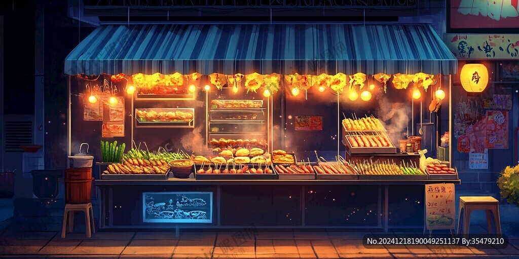 餅店插畫