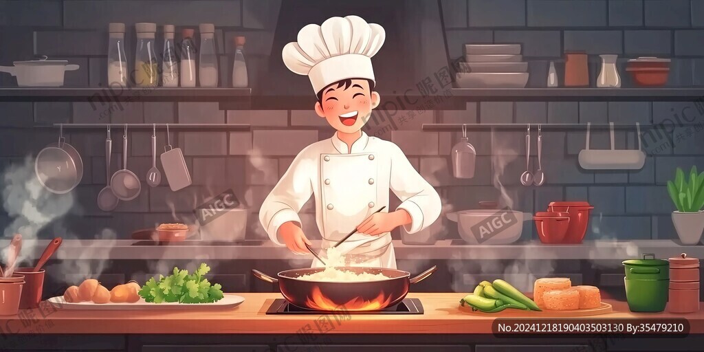 新中烹飪插畫
