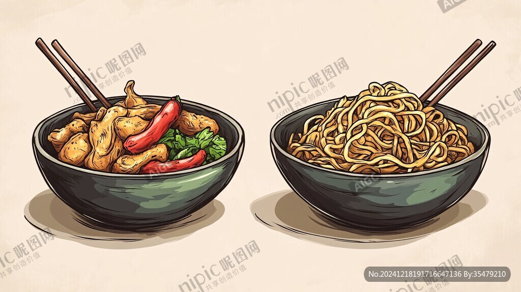 鹵面插畫