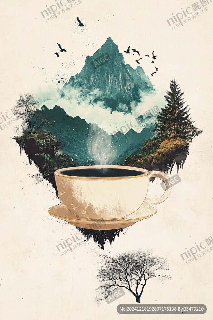 茶杯山水