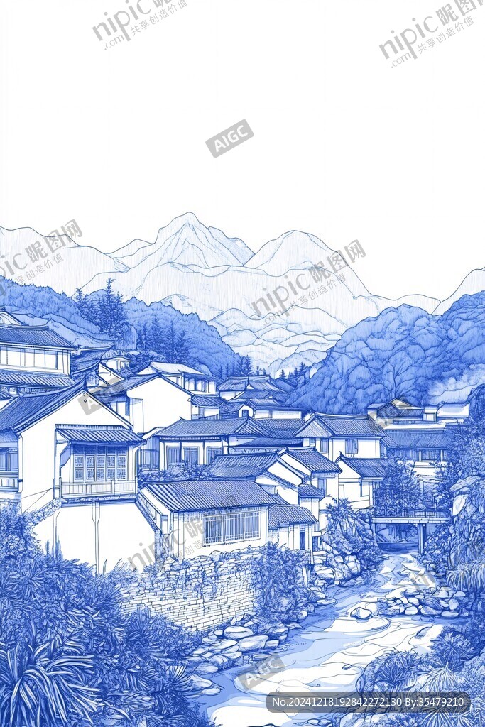 涼山建筑插畫