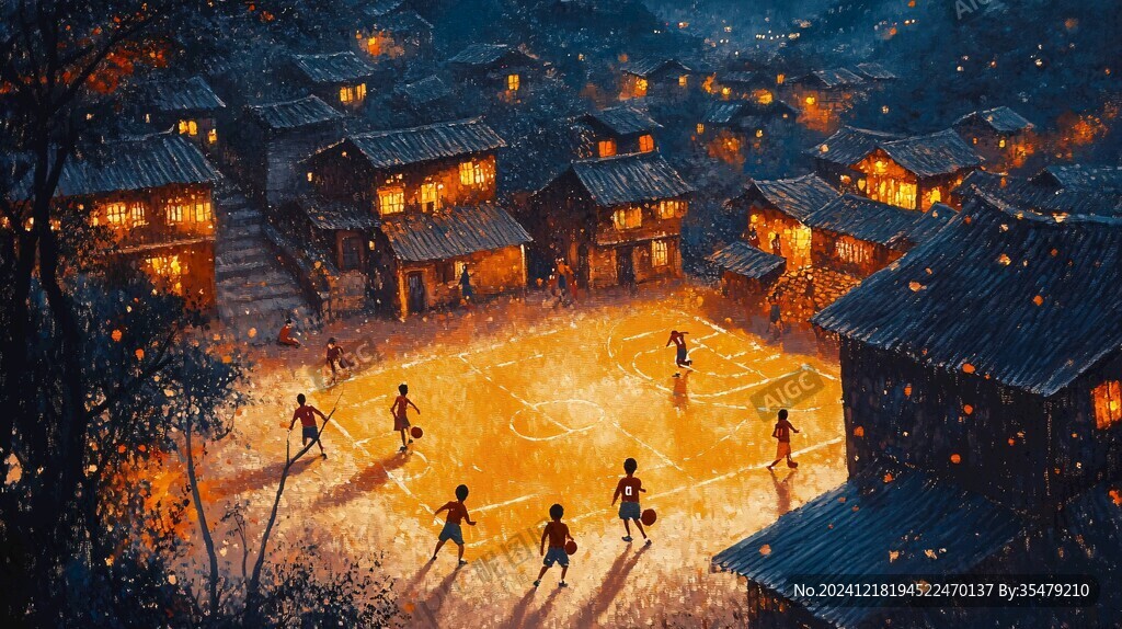蹴鞠場景圖
