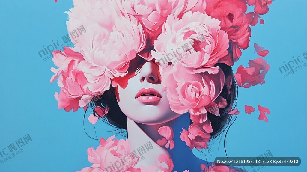 美女創意插畫