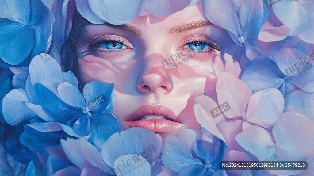 美女創意插畫