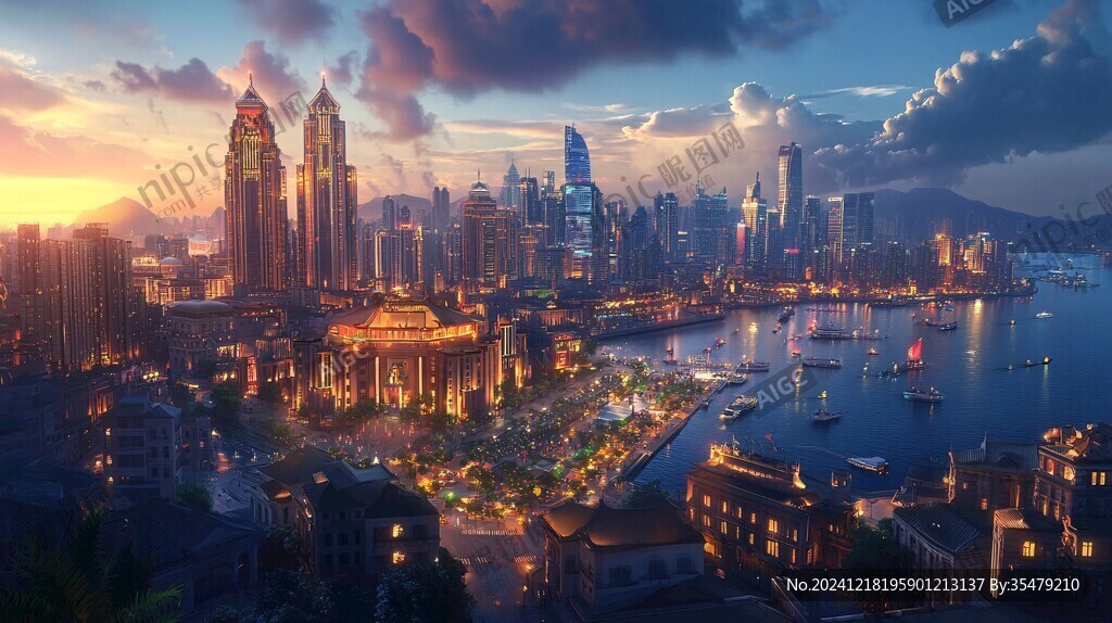 海外灘全景圖