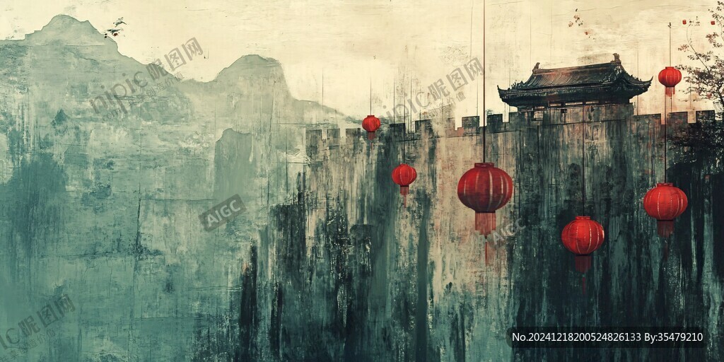 城墻插畫